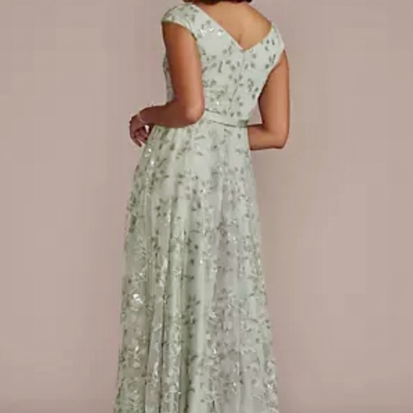 Beautiful dusty sage mother of the bride dress. - Picture 12 of 12